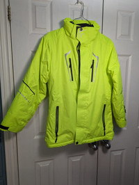 NEW - NEON Yellow Snowboarding Jacket - Size Small