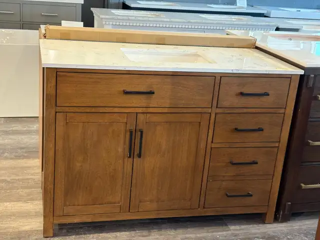BRAND NEW 48" Single Bathroom Vanity With Engineered Marble Top in Cabinets & Countertops in Oakville / Halton Region - Image 4