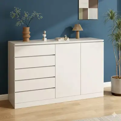 Brand new 140CM Wide White Combo Dresser/Sideboard140*40*110cm, View more