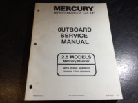 Mercury Mariner 2.5 V6 Outboard Service Manual Carb EFI Offshore