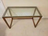 Wood Desk Glass Top