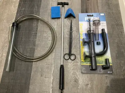 Here are some aquarium accessories. Fluval surface skimmer is brand new condition with extra intake...