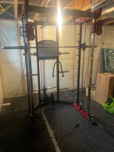 Home gym - Squat rack - Smith machine - cable system., View more