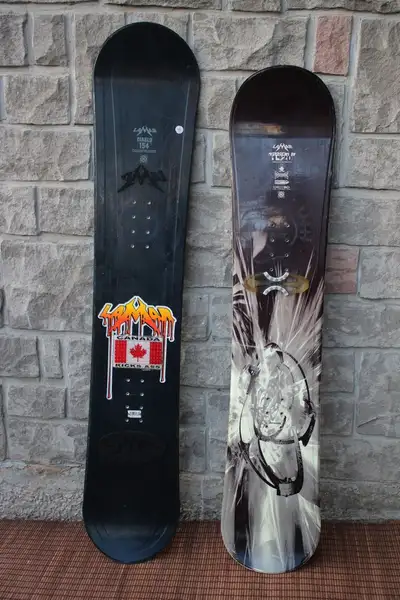 2 Fiberglass Snowboards for Sale - Diablo & Lamar - $120 for Bot, View more