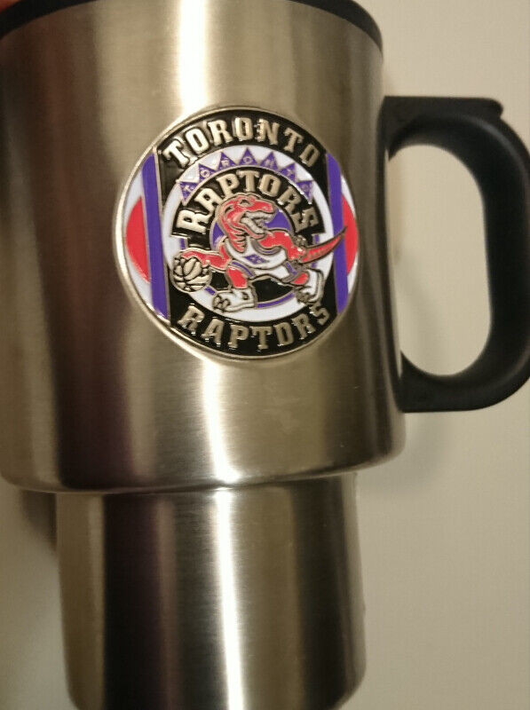 NBA Toronto Raptors Stainless Steel Travel Mug - Enamel Logo in Arts & Collectibles in Oshawa / Durham Region - Image 2