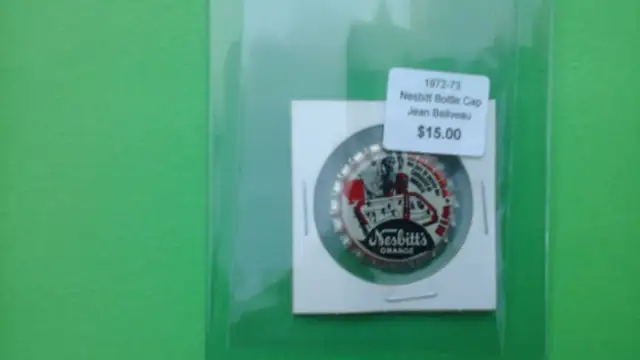 Vintage Hockey: 1972-73 Nesbitt's Bottle Cap (Jean Beliveau) in Arts & Collectibles in Bedford - Image 2