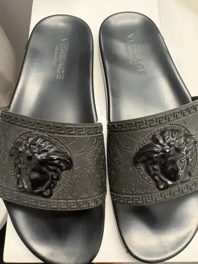 Mens Versace Black Medusa Slides Brand New, View more