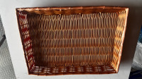 Natural Color Wicker Basket Rectangular - 18"L x 12"W x 1 1/2"H