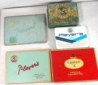 Vintage Cigarette Tins (Empty) 4 Players Navy Cut and Craven "A"