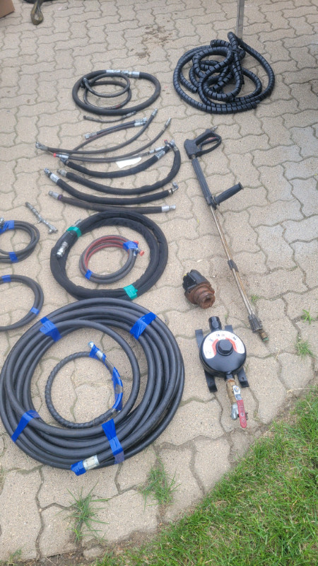 Used, Various Hydraulic Hoses,  Pressure Washet Wand, Hydraulic Motor for sale  