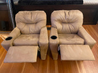 Kids suede (microfibre) beige recliner *only One Available* $120