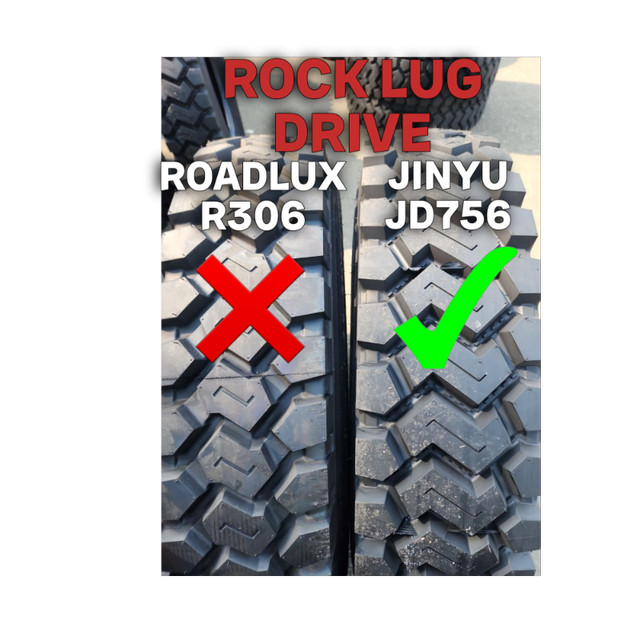SEMI TIRES  ***  SEE THE DIFFERENCE WITH JINYU OVER ROADLUX LONG in Heavy Trucks in Prince George