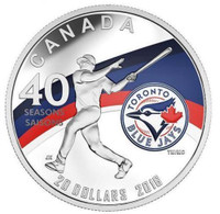 2016 Canada Toronto Blue Jays 40th Year 1 oz Silver Coin