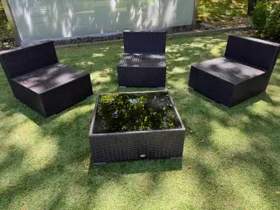 Wicker 4 Piece Patio Sectional, View more