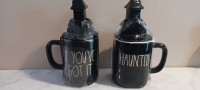Halloween Mugs w/Haunted House Lid by Rae Dunn Artisan Collectio