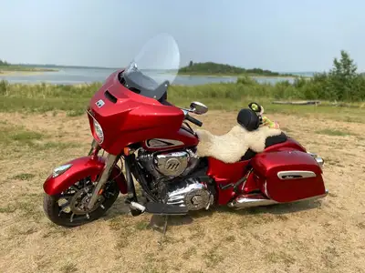 Lady driven 2019 Indian Chieftain Limited. Ruby Red Metallic color. 33031 Kms. Upgrades: Full height...