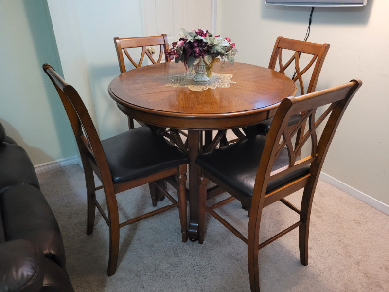 Round Counter Height Table and 4 Dining/Counter Stools Dining Tables