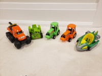 Tractors and tow truck toy vehicles