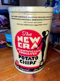 Vintage New Era Potato Chip Tin