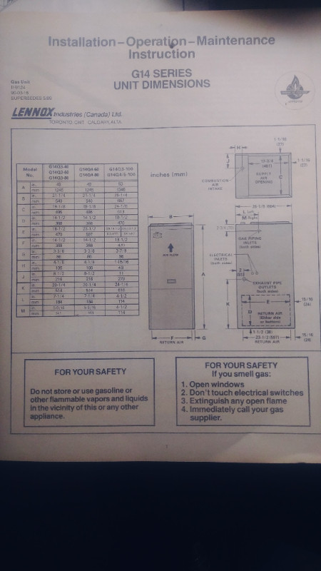 LENNOX FURNACE in Heating, Cooling & Air in Peterborough