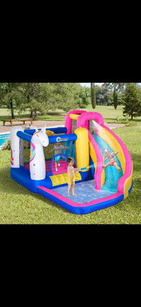 Inflatable Bounce Castle House, Inflator for Kids Age 3-12 Summe