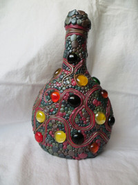 Burgundy Dot/Swirl Bottle - Reduced