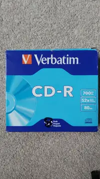 Verbatim CD-R 700MB 80 Minute 52x Recordable Disc - 8 Pack Slim