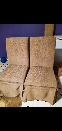 2 fabric covered chairs