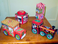 Collection of Novelty Tins  $5.00 to $7.50 ea.