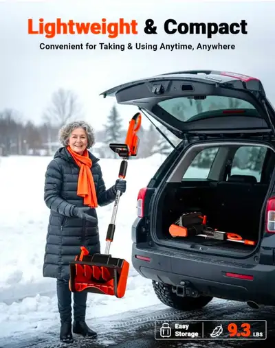 VOLTASK Cordless Snow Shovel - 24V - 13.5" ❄️️☃️, View more