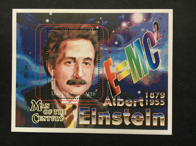 TIMBRE FEUILLET, LÉSOTHO 2000, EINSTEIN. in Arts & Collectibles in Longueuil / South Shore
