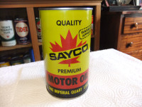 oil can imperial quart Sayco motor oil Toronto