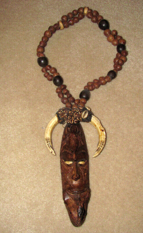 Authentic Vintage Boar's Tusk Necklace From Papua New Guinea in Arts & Collectibles in Saskatoon
