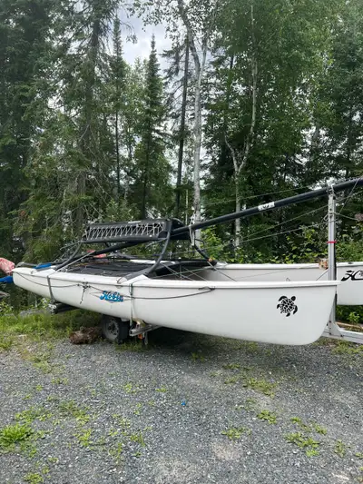 17 Ft Hobie Catamaran with trailer, View more