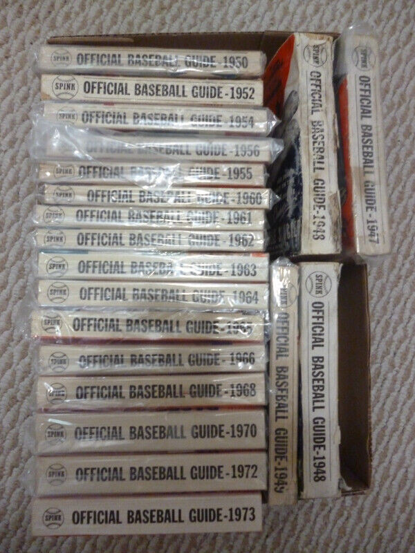 Vintage Baseball Official Guide Book lot x 20 1940's-70's in Arts & Collectibles in Peterborough