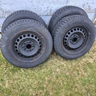 4 winter tires on steel rims measuring between approx 6 and 7 mm still on tread. Used on a 2020 Hond...