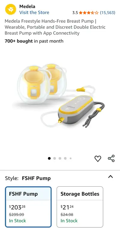 MEDELA FREE STYLE BREAST PUMP, View more