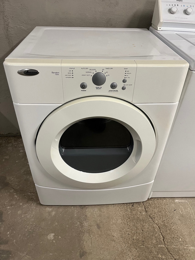Amana white front load electric dryer  in Washers & Dryers in Stratford