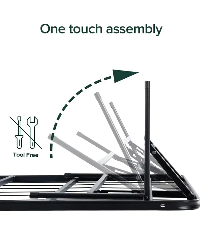 Zinus Queen Bed Frame - Tool free assembly in Beds & Mattresses in Delta/Surrey/Langley - Image 4