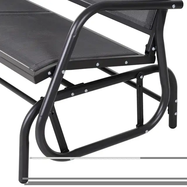 Patio Double Glider Outdoor Steel Sling Fabric Gliding Bench Gar in Patio & Garden Furniture in Markham / York Region - Image 9