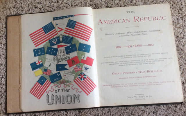 ANTIQUE BOOK, “THE AMERICAN REPUBLIC”. Copyrighted 1892 in Other in Sault Ste. Marie - Image 3