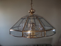 Tiffany Style  Chandelier with Beveled Clear Glass