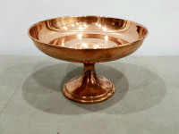 Vintage/ Mid century Copper chalice/ compote/pedestal bowl