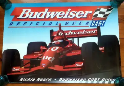 RICHIE HEARN ~ BUDWEISER CART DRIVER POSTER ~ 1998, View more