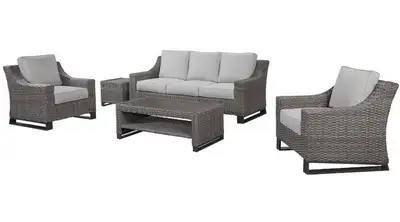 Ensemble causeuse sofa chaise tables patio extérieur outdoor set, View more