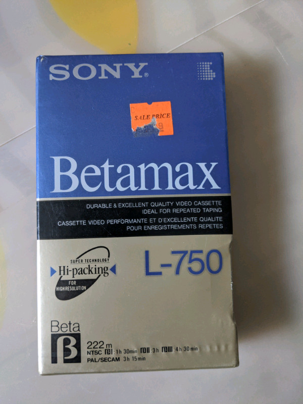 Sealed Sony Betamax L-750 video tape in Other in City of Toronto