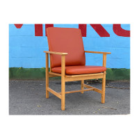 Borge Mogensen White Oak Lounge Chair (Mid Century Modern Teak)