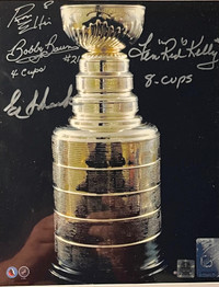 Stanley cup signed 8x10 red kelly Ed shack bobby baun Ron