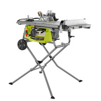 RYOBI 15 Amp 10-inch Expanded Capacity Table Saw With Rolling