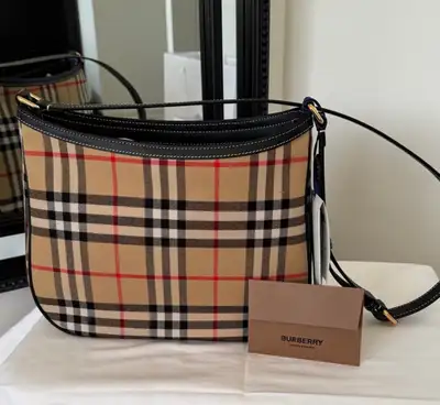 Burberry Shoulder Bag purse nwt dustbag  shopping bag  receipt, View more